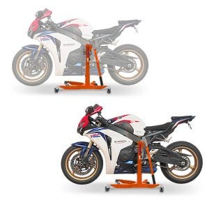 2x Central Stand compatible with Honda CBR 1000 RR Fireblade 08-16 orange Paddock Stand ConStands Power-Classic Discount Set