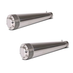 2x Craftride Auspuff Hat Motorrad Endschalldämpfer Caferacer Scrambler Custombike Edelstahl Spar-Set_1