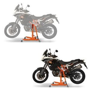 2x Zentralständer KTM 1090 / 1190 Adventure / R 13-18 orange Motorradheber ConStands Power-Classic Spar-Set_1