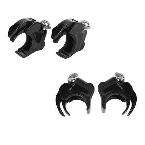 2x Windschild Klammern 49mm Harley Davidson Dyna Street Bob 06-17 Windschutzscheiben schwarz Craftride Spar-Set_1