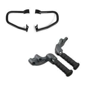 Set : Passenger footpegs with support compatible with Indian Scout, Sixty, Bobber 15-19 + Engine Guard Indian Scout/Sixty 15-23