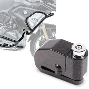 Set: Engine Guard Set compatible with BMW R 1250 GS 19-23 L2 upper and lower part + Alarm Brake Disc Lock 110dB BS-Motoparts Theft protection