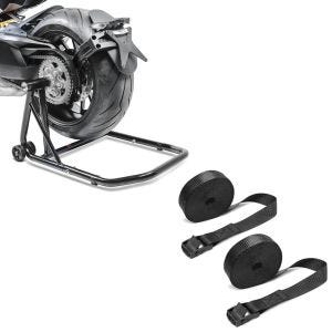 Set: swing arm paddock stand compatible with Honda CB 1000 R 08-16 -Classic + Straps Set tie down straps 150cm 2 pieces in 