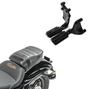 Set: Passenger footpegs with supports fits for harley Sportster 883 Iron 14-20 BL1 Craftride + Passenger seat with padding fits for Harley Davidson Sportster Forty-Eight 48/ 883 Iron Craftride