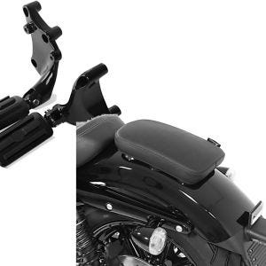 Set: Passenger footpegs with supports compatible with Harley Davidson Sportster compatible withty-Eight 48 14-20 BL1 Craftride + Pillion Seat Pad Suction Cup for Custom Bikes Craftride Glider X black