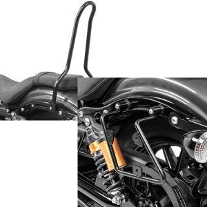 Set: Sissy bar compatible with Yamaha XV 950/R14-20 Tampa + Saddlebag support bracket compatible with Yamaha XV 950/R 14-20 left 
