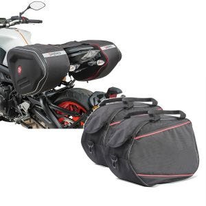 Set: Sidebags RF1 compatible with Yamaha MT-09 / Tracer 900 + Inner bags side case compatible with Yamaha MT-09 Tracer 900 15-20 Bagtecs 2x20L