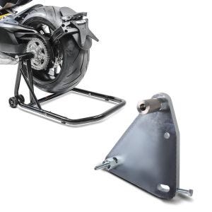 Set: Single swing arm paddock stand compatible with Triumph Speed Triple / R 97-20 ConStands Single-Classic black + Adaptor for ConStands Power compatible with Triumph Speed Triple /R/ S 11-20