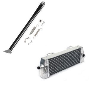 Set: Seitenständer für KTM Husqvarna Husaberg 2008-2016 Xdure Kick stand schwarz + Kühler Radiator rechts für KTM EXC 125 / 200 97-07_1
