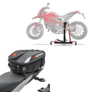 Set: Zentralständer Ducati Hypermotard 939 16-18 Motorradheber ConStands Power-Evo + Hecktasche für Ducati Hypermotard 950 / 939 / SP Bagtecs X30 20-30Ltr erweiterbar_1