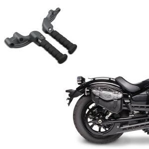 Set: Passenger footpegs with support compatible with Indian Scout, Sixty, Bobber 15-23 Craftride + Saddlebag Indian Scout / Bobber / Sixty Craftride Arizona 3Ltr right in black