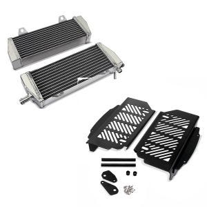 Set: Kühler Radiator Set KTM EXC-F 250, 350, 450, 500 2017-2019 + Kühlerschutz Aluminium für KTM EXC/ EXC-F/ SX/ SX-F 2017-2020 Xdure schwarz_1