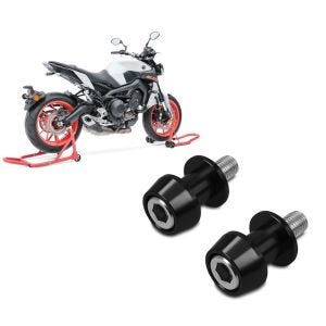 Set: Paddock Stand Set compatible with Suzuki SV 650 / S / X Constands rear front wheel CS red + Motorcycle Bobbin Spools Motea Assen M8 black