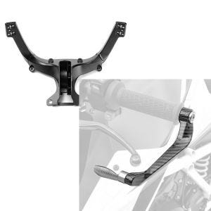 Set: Fairing Bracket Support compatible with Ducati 1198 / 1098 / 848 / Evo Front Stay + Motorcycle Lever Guard Brake and Clutch Handguard Protection Zaddox X6 red