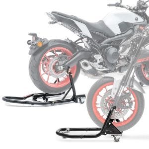Set: Dolly Rear Paddock Stand ConStands Mover II Racing black + Front Paddock Stand Movable Dolly Constands XB2 black