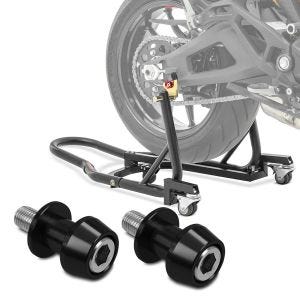 Paddock Stand Dolly rear wheel + prism socket racing adapter Motea Assen