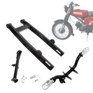 Set Footrest holder with Pegs and Side stand + Box swingarm suitable for Simson S50 S51 S53 S70 Craftride