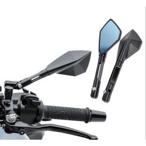 Rear View Mirror compatible with Yamaha XJ6 Zaddox CNC Small black