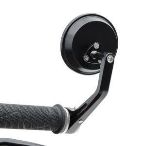 Bar end mirrors for Cruiser rear view mirror Zaddox RD4 black-silber CB20974