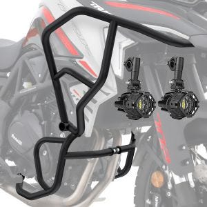 Set Crash Bars + Auxiliary lights fits for Benelli TRK 702 / X 23-24 Fog lights Motoguard SG65
