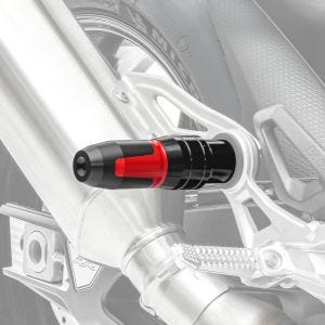 Motorrad Auspuff Sturzpad Crashpad Rahmenschutz Motoguard CP4  rot_1