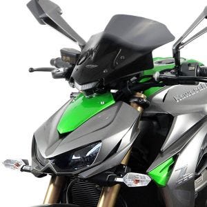 Racing Screen compatible with Kawasaki Z 1000 14- Double Bubble "NRM" with mounting material MRA light smoke