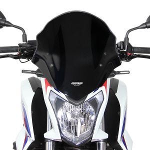 Racing Screen compatible with Honda CB 650 F 14-16 Double Bubble "NRM" with mounting material MRA black