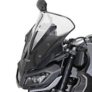 Racing Screen compatible with Yamaha FZ-09 17-20 Double Bubble "NRN" with mounting material MRA clear