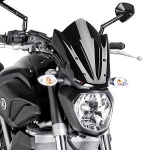 Windshield compatible with Yamaha MT-07 14-17 Black Puig NG Sport