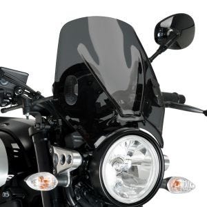 Windshield compatible with Yamaha XSR 700 16-24 dark smoke Puig Mito
