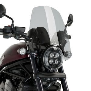 Nakedbike screen compatible with Honda Rebel 1100 CMX 21-24 Puig 20820H windshield New Generation Touring Smoke