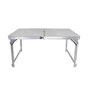 Camping table foldable aluminum Tourtecs ME57 folding table portable height adjustable silver DPL2 NEW