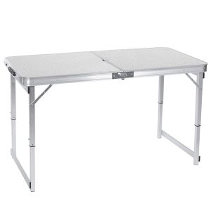 Camping table foldable aluminum ME57 Vanit folding table portable height adjustable  silver NEW