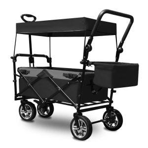 Handcart with roof foldable Divit transport cart garden cart foldable steel ME70 black DPL1