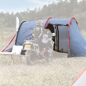 Camping motorcycle tent 1-2 people Vanit ME71 tunnel tent dome tent outdoor gray DPLI1 NEW
