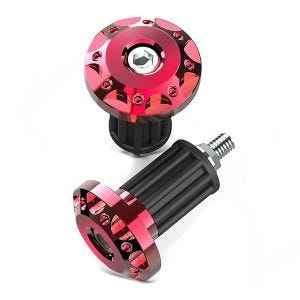 Handlebar end weight compatible with Ducati Multistrada 1260 Pikes Peak Tourtecs LE1 Handlebar red