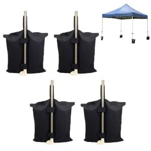 4x Pavilion Weights Tourtecs PG4 Pavilion Sandbags Leg Weights for Tent Weighted Feet Black