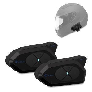 2x Intercom Motorcycle Tourtecs GoCom4 Bluetooth Communication System with Headset IP65 wireless