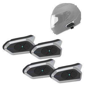 4x Intercom Motorcycle Tourtecs GoTalk4 Bluetooth Communication System with Headset IP65 wireless