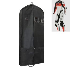 Motorcycle leather suit garment bag 65 x 170 cm Tourtecs LK14 protective cover breathable black