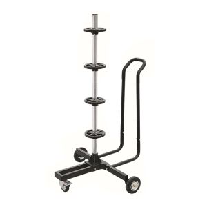 Mobile rim tree trolley with handle for car tires Vanit FB12 wheel stand black DPL2