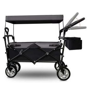 Handcart with roof foldable Divit transport cart garden cart foldable steel ME70 black DPLI1