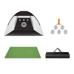 Golf Practice Net Divit GN1 Practice Cage with Artificial Turf Mat black DPL2