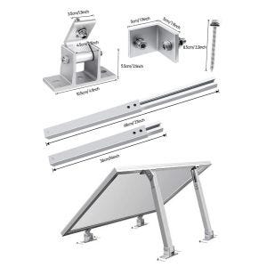 Set 2x Solar module holder adjustable up to 60 degrees Divit SH1 wall flat roof solar panel holder