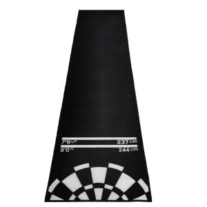 Dart carpet with oche 275 x 66cm Cranit dart mat tournament mat RE10 black white