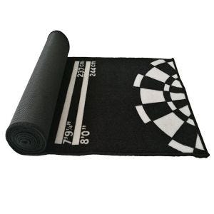 Dart carpet with oche 275 x 66cm Divit dart mat tournament mat RE10 black white DPL3