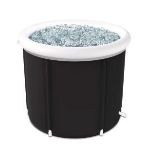 Ice bath inflatable Cranit EB14 PVC ice barrel portable 75 x 75 cm black