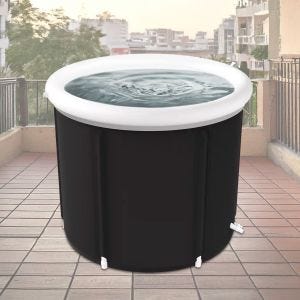 Ice bath inflatable Divit EB14 PVC ice barrel portable 75 x 75 cm black DPLI2