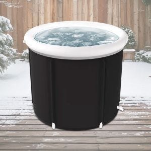 Ice bath inflatable Divit EB14 PVC ice barrel portable 75 x 75 cm black DPLI4