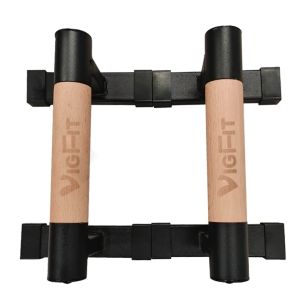 Parallettes Paire de Poignées de Pompe Divit LG12 Barre de Support de Pompe en Bois 26cm DPL1